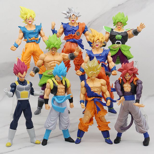 Desenhos animados anime personagem dragon ball modelo figura ornamento filho  goku vegeta gogeta modelo ornamento crianças figuras brinquedos - AliExpress